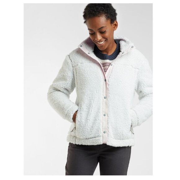 Title nine Jackets & Blazers - Title Nine Callitrix Fleece Sherpa Jacket Women's Small Off- White Warm Cozy